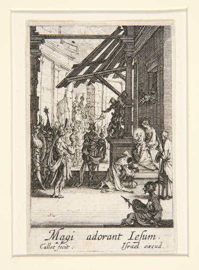 Klanění tří králů, no. 8 ze Života Panny od Jacques Callot