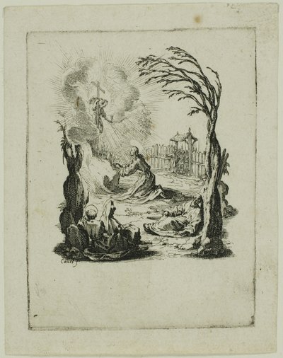 Agónie v zahradě, z knihy Malá vášeň od Jacques Callot