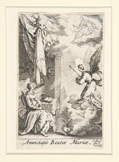 Zvěstování, ne. 5 ze Života Panny od Jacques Callot