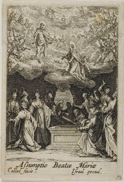 Nanebevzetí Panny Marie, ze Života Panny Marie od Jacques Callot