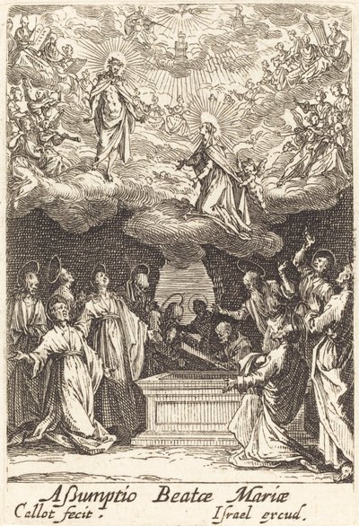 Nanebevzetí Panny Marie, v roce 1630 nebo později. od Jacques Callot
