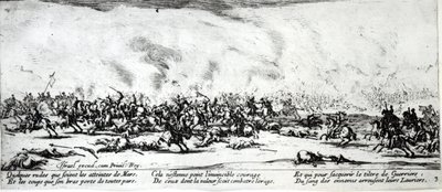 Bitva, deska 3 z knihy "Bída a neštěstí války", vyryl Israel Henriet (asi 1590-1661) 1633 od Jacques Callot