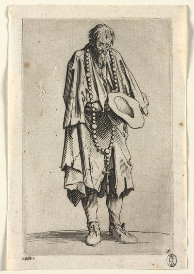 The Beggars: Žebrák s růžencem, c. 1623. od Jacques Callot