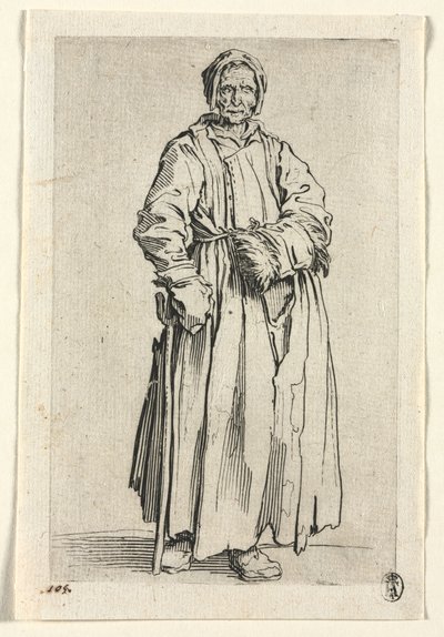 Žebráci: Jednooká žena od Jacques Callot