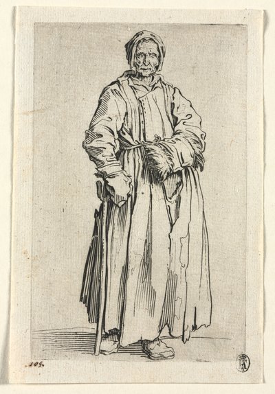 The Beggars: One-Eyed Woman, c. 1623. od Jacques Callot