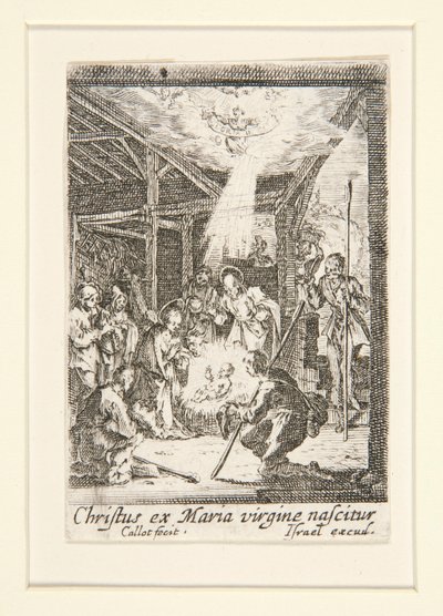 Narození Krista, ne. 7 ze Života Panny od Jacques Callot