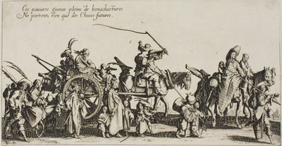 The Bohemians Marching: The Rear Guard, from The Bohemians od Jacques Callot