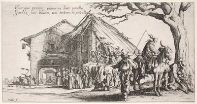 The Bohemians: The Stoping Place: The Fortune Teller, c. 1621-1625. od Jacques Callot