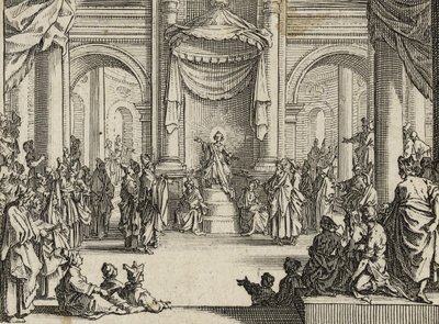 Chlapec Ježíš mezi lékaři, 1635 od Jacques Callot