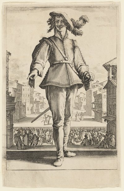 Kapitán aneb Milenec ze Tří italských komiků od Jacques Callot