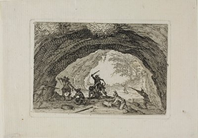 Jeskyně lupičů, z The Caprices od Jacques Callot