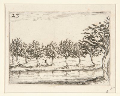Sloupce na okraji vody - ne. 23 ze série od Jacques Callot