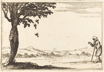 Vrána a její mládě od Jacques Callot