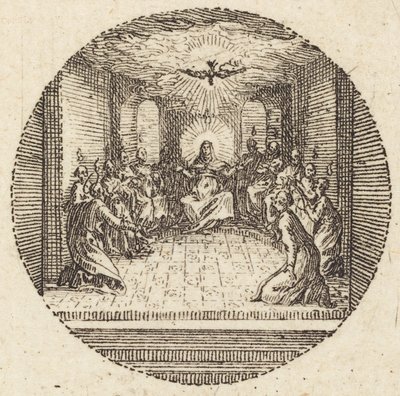 Sestup svaté holubice od Jacques Callot