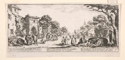 Umírání u silnice od Jacques Callot