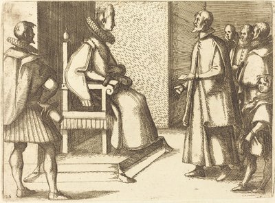 Vyslanec Toskánska děkuje královně od Jacques Callot