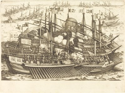 První námořní bitva od Jacques Callot