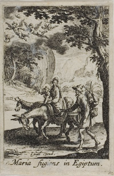 Útěk do Egypta z knihy Život Panny Marie od Jacques Callot