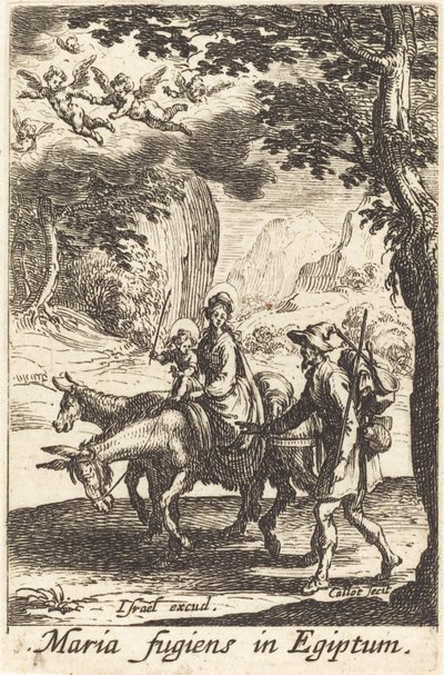 Útěk do Egypta v roce 1630 nebo později. od Jacques Callot