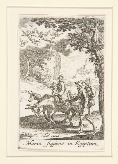 Útěk do Egypta, ne. 9 ze Života Panny od Jacques Callot