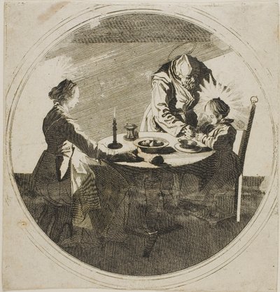Svatá rodina u stolu od Jacques Callot