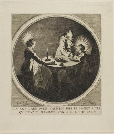 Svatá rodina u stolu od Jacques Callot