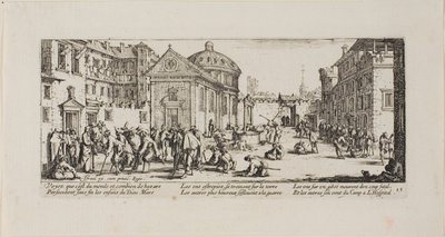 The Hospital, deska patnáct z The Miseries of War od Jacques Callot
