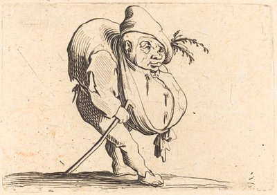Hrbáč s holí od Jacques Callot