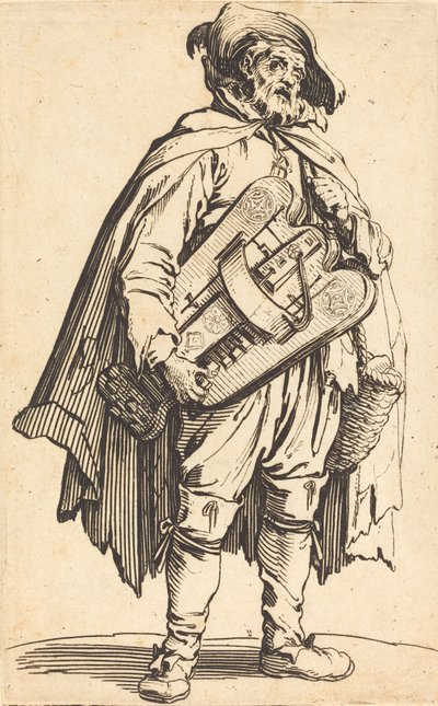 Hráč Hurdy-Gurdy od Jacques Callot