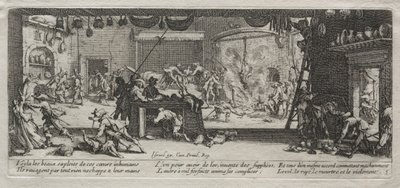 The Large Miseries of War: Pillaging, 1633. od Jacques Callot