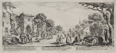 Velká bída války: Žebráci a umírající od Jacques Callot