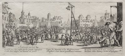 Velká bída války: Strappado od Jacques Callot