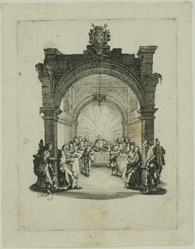 Poslední večeře z knihy Malé pašije od Jacques Callot