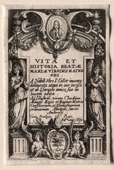 Život Panny: Frontispis od Jacques Callot