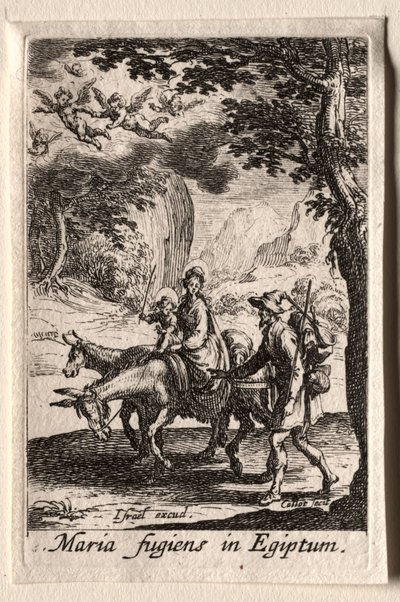 Život Panny Marie: Útěk do Egypta od Jacques Callot