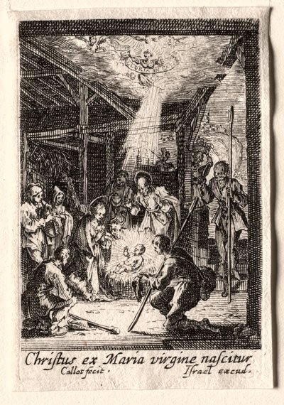 Život Panny: Narození Páně. od Jacques Callot