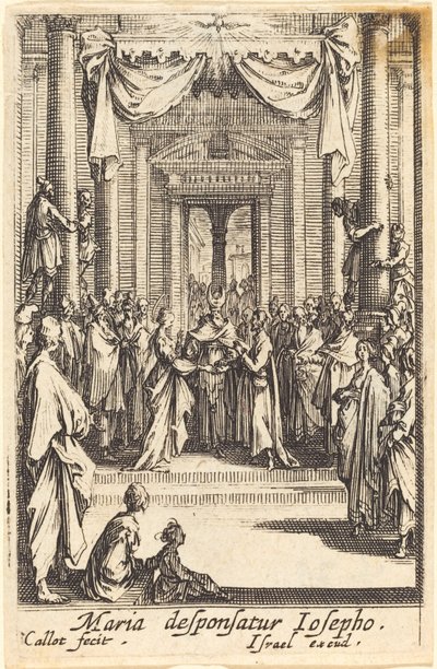 Svatba Panny, v roce 1630 nebo později. od Jacques Callot