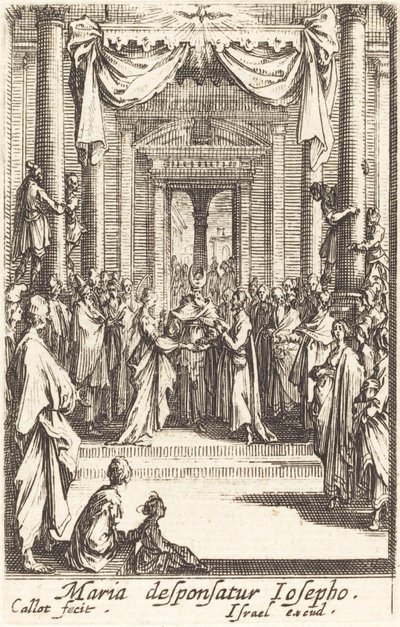Svatba Panny, v roce 1630 nebo později. od Jacques Callot