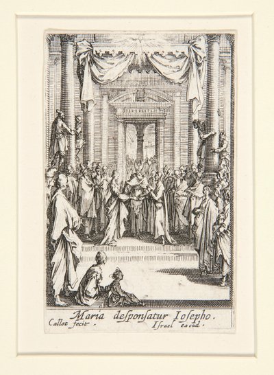 Svatba Panny, no. 4 ze Života Panny od Jacques Callot