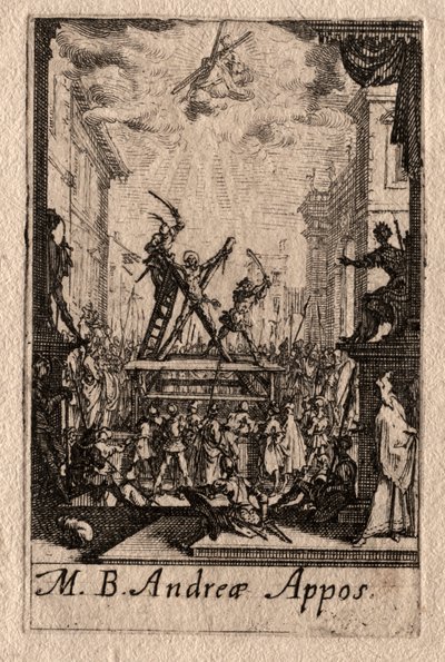 Umučení apoštolů: Svatý Ondřej. od Jacques Callot