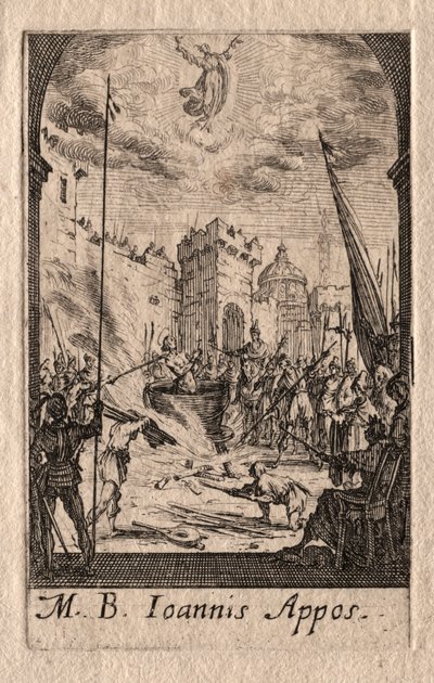 Umučení apoštolů: sv. Jan Evangelista od Jacques Callot
