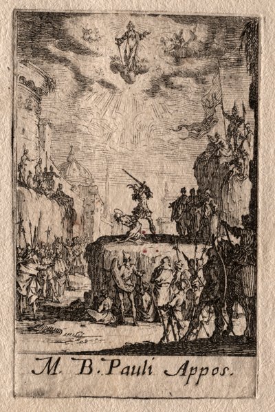 Umučení apoštolů: Svatý Pavel. od Jacques Callot
