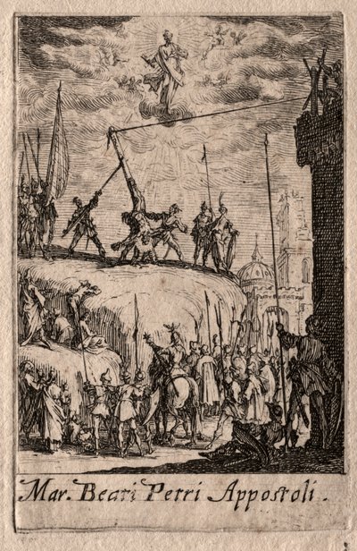 Umučení apoštolů: Svatý Petr. od Jacques Callot