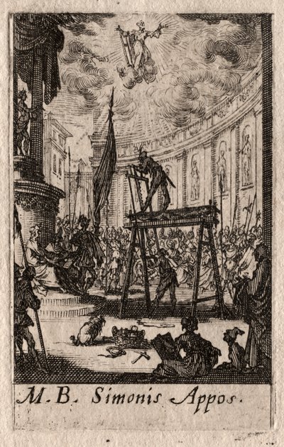 Umučení apoštolů: sv. Šimon od Jacques Callot