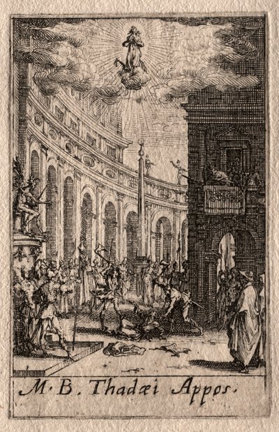 Umučení apoštolů: Svatý Tadeáš od Jacques Callot