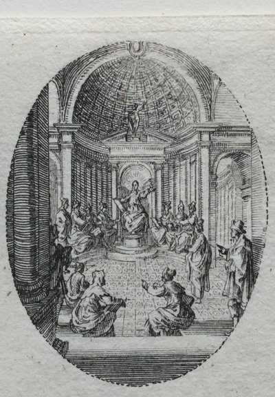 Tajemství umučení: Kristus spor s doktory. od Jacques Callot