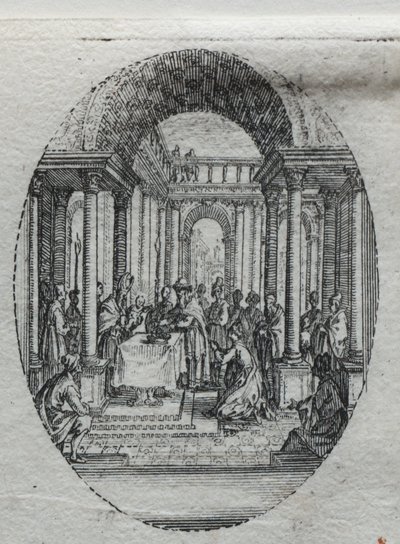 Tajemství umučení: Představení v chrámu. od Jacques Callot