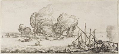 Námořní bitva, z různých scén navržených ve Florencii od Jacques Callot