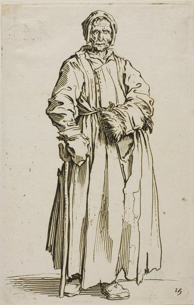 The One-Eyed Woman, deska patnáct z The Beggars od Jacques Callot