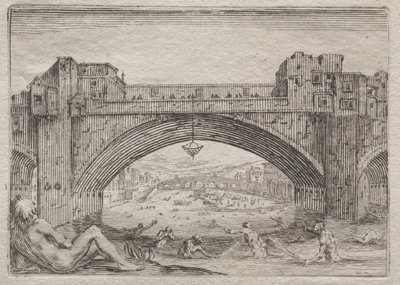 Ponte Vecchio, Florencie od Jacques Callot